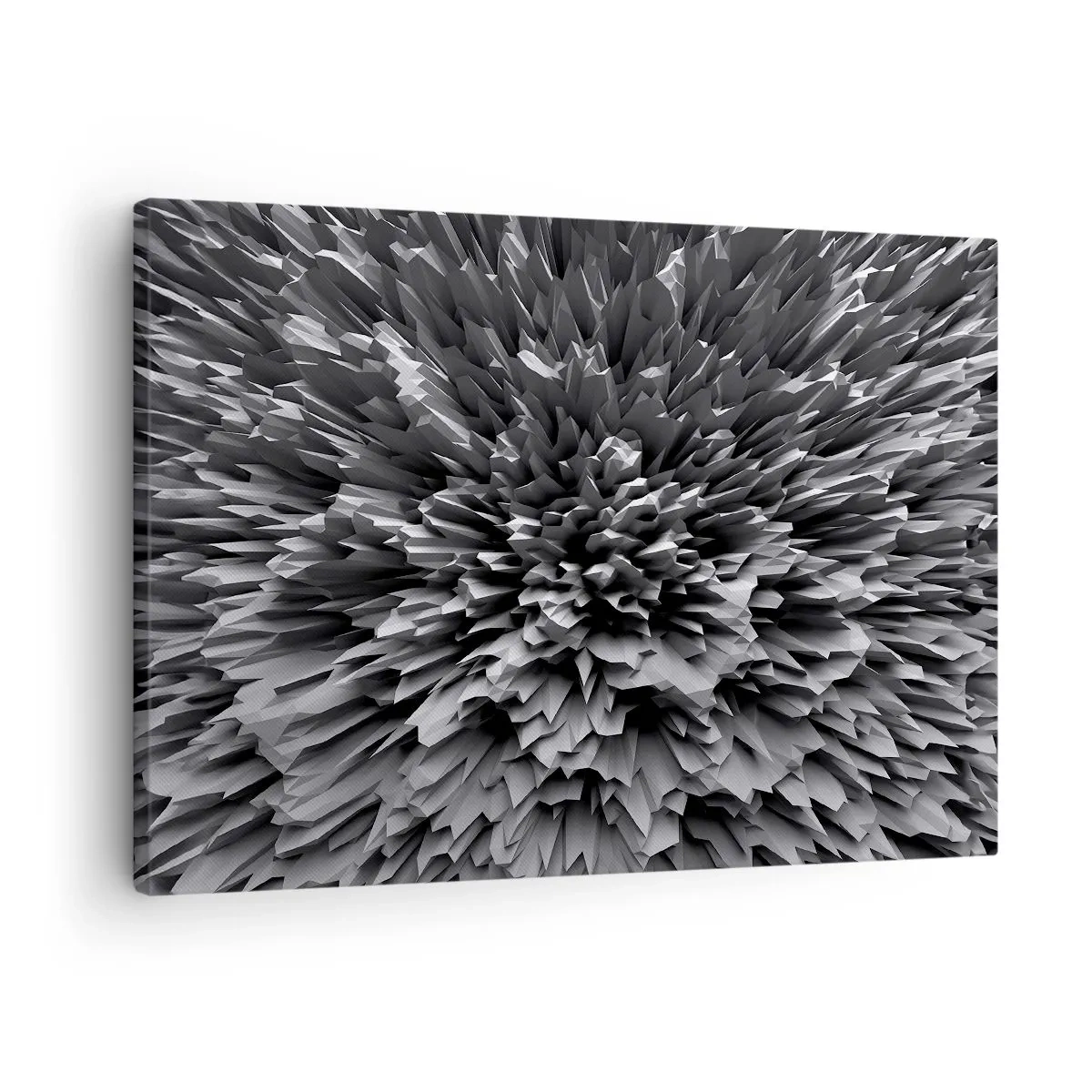 Obraz na plátně - Abstraktní struktura v odstínech šedé - 70x50cm - Ostřejší to už nebude - Moderní nástěnná dekorace do obývacího pokoje a ložnice ARTTOR