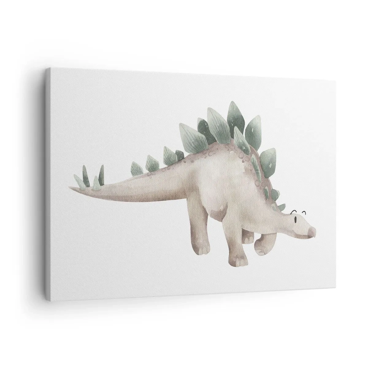 Obraz na plátně - Roztomilý dinosaurus v pastelových barvách - 70x50cm - Váš přítel - Moderní nástěnná dekorace do obývacího pokoje a ložnice ARTTOR