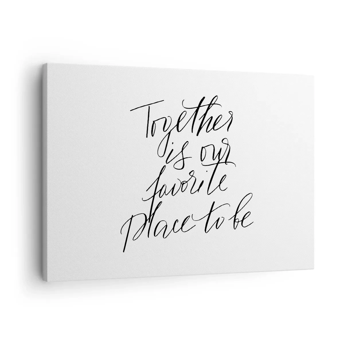 Obraz na plátně - Typografický nápis v elegantním stylu na bílém pozadí - 70x50cm - Cítíte to také? - Moderní nástěnná dekorace do obývacího pokoje a ložnice ARTTOR