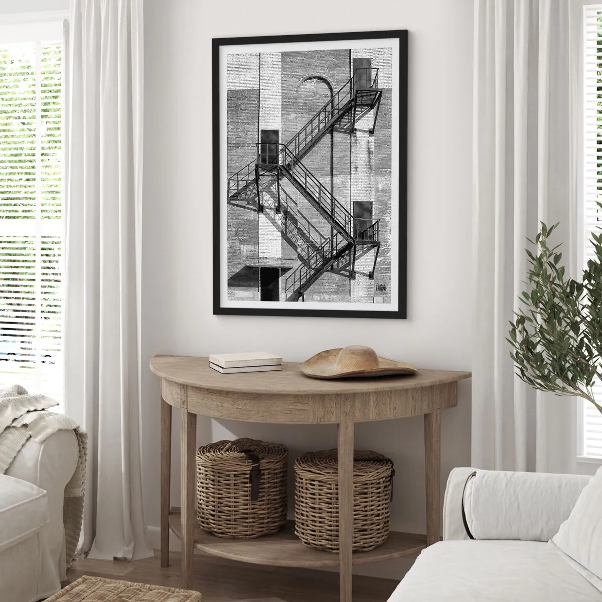 Plakát v černém rámu - Industriální styl - 50x70cm - Industriální styl - Moderní nástěnná dekorace do obývacího pokoje a ložnice ARTTOR