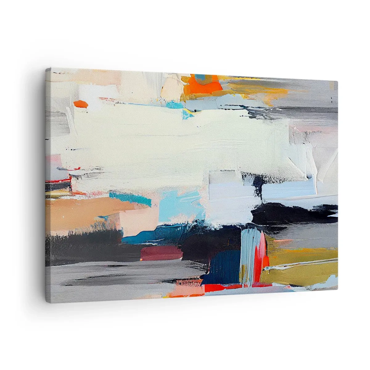Obraz na plátně - Barevná abstrakce s dynamickými tahy štětcem - 70x50cm - Nějaký způsob? - Moderní nástěnná dekorace do obývacího pokoje a ložnice ARTTOR