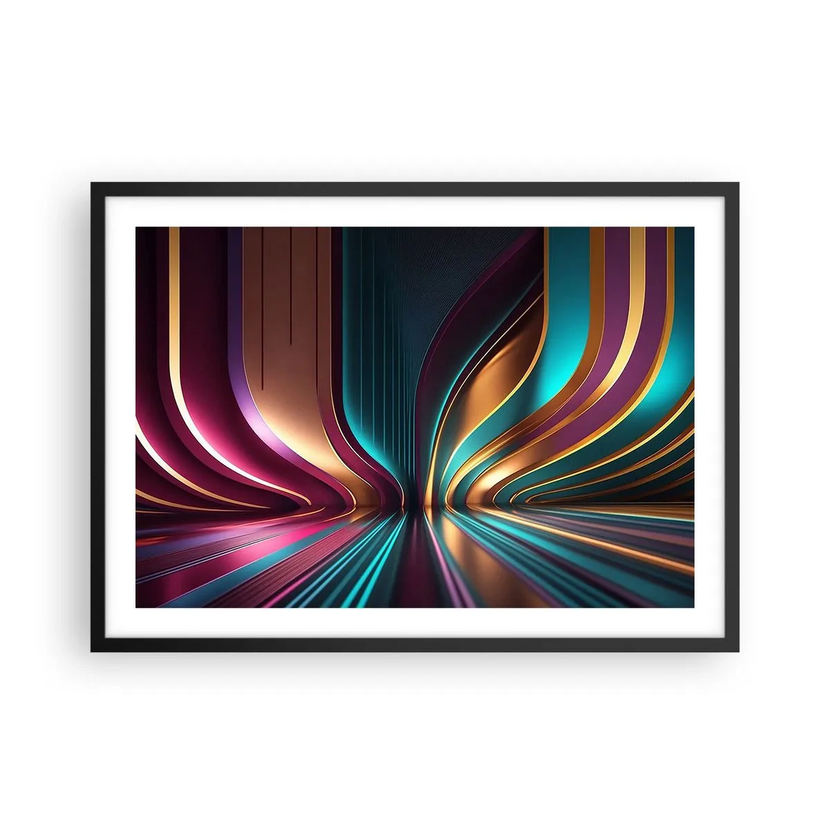 Plakát v černém rámu - Architektura světla - 70x50 cm