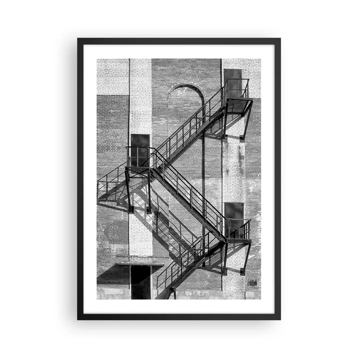 Plakát v černém rámu - Industriální styl - 50x70cm - Industriální styl - Moderní nástěnná dekorace do obývacího pokoje a ložnice ARTTOR