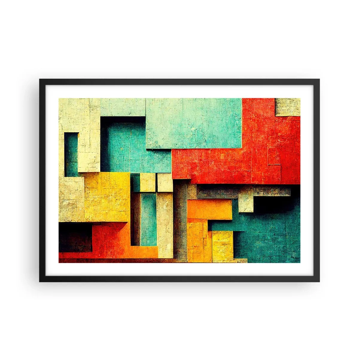 Plakát v černém rámu - Festival pravých úhlů - 70x50 cm